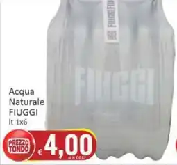 Paghi Poco Acqua Naturale FIUGGI offerta