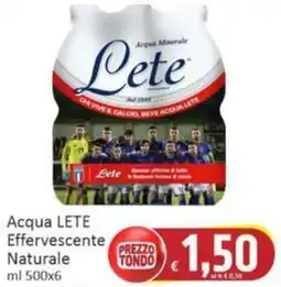 Paghi Poco Acqua LETE Effervescente Naturale offerta
