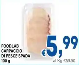 DEM Foodlab carpaccio di pesce spada offerta