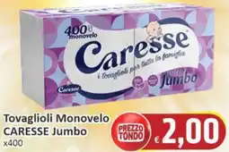 Paghi Poco Tovaglioli Monovelo CARESSE Jumbo x400 offerta
