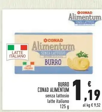 Conad Superstore Conad - burro alimentum conad 125 g(ml) offerta