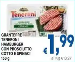 DEM Granterre teneroni hamburger con prosciutto cotto e spinaci offerta