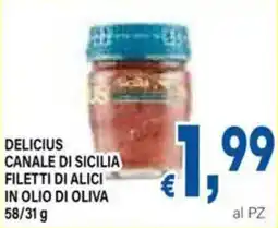 DEM Delicius canale di sicilia filetti di alici in olio di oliva offerta