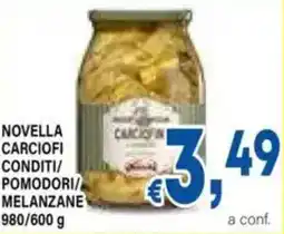 DEM Novella carciofi conditi/ pomodori/ melanzane offerta