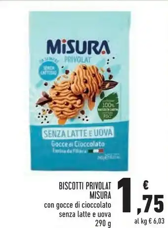 Conad Superstore Biscotti con gocce di cioccolato privolat 290 g(ml) offerta