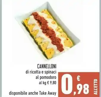 Conad Superstore Cannelloni di ricotta e spinaci al pomodoro offerta