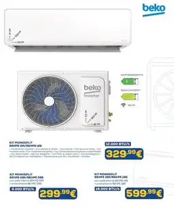 Euronics beko KIT MONOSPLIT BEHPE 125/BEHPE 12.000 BTU/h offerta