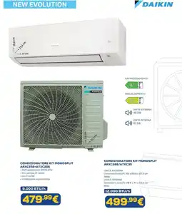 Euronics DAIKIN CONDIZIONATORE KIT MONOSPLIT ARXC35E/ATXC35 12.000 BTU/h offerta