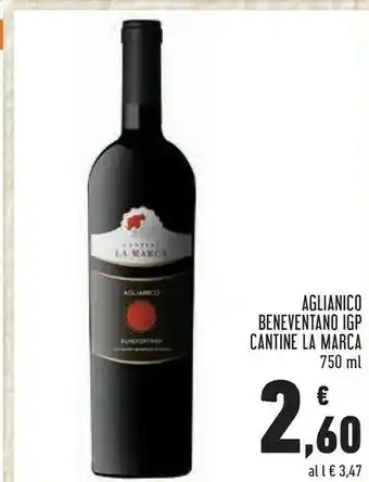 Conad Superstore Cantine la marca aglianico beneventano igp 750 ml offerta