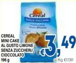 DEM Cereal mini cake al gusto limone senza zuccheri/ cioccolato offerta