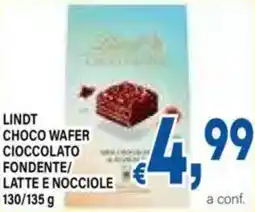 DEM Lindt choco wafer cioccolato fondente/ latte e nocciole offerta