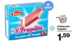 In'S Mercato Pascià 6 Ghiaccioli Fragolini offerta
