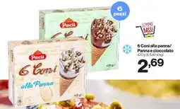 In'S Mercato Pascià 6 Coni alla panna/ Panna e cioccolato offerta