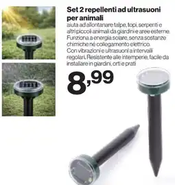 In'S Mercato Set 2 repellenti ad ultrasuoni per animali offerta