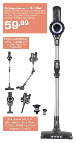 In'S Mercato Aspirapolvere senza filo 150W offerta