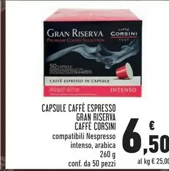 Conad Superstore Caffe espresso gran riserva compatibili nespresso intenso offerta