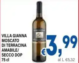 DEM Villa gianna moscato di terracina amabile/ secco dop offerta