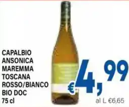 DEM Capalbio ansonica maremma toscana rosso/bianco bio doc offerta