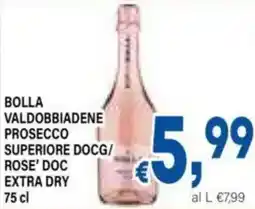 DEM Bolla valdobbiadene prosecco superiore docg/ rose' doc extra dry offerta