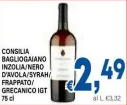 DEM Consilia bagliogaiano inzolia/nero d'avola/syrah/ frappato/ grecanico igt offerta