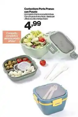 In'S Mercato Contenitore Porta Pranzo con Posate offerta
