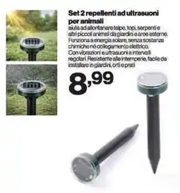 In'S Mercato Set 2 repellenti ad ultrasuoni per animali offerta