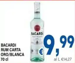 DEM Bacardi rum carta oro/blanca offerta