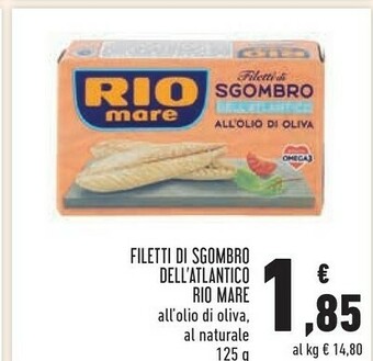 Conad Superstore Filetti di sgombro al naturale 125 g(ml) offerta