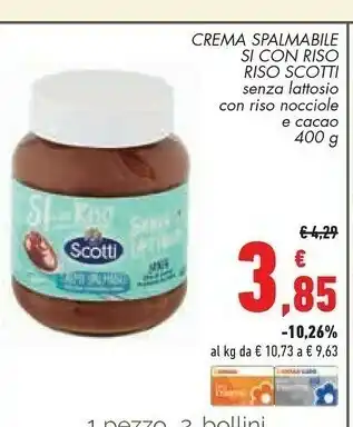 Conad Superstore Riso scotti crema spalmabile si con riso offerta