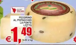 Pewex Pecorino al pistacchio la fonte offerta