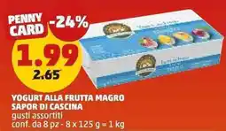 PENNY Yogurt alla frutta magro SAPOR DI CASCINA offerta