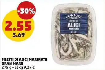PENNY Filetti di alici marinate GRAN MARE offerta
