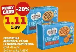 PENNY Crostatina albicocca, cacao LA BUONA PASTICCERIA offerta