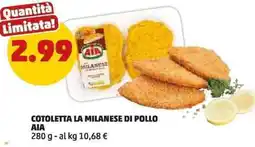 PENNY Cotoletta la milanese di pollo AIA offerta