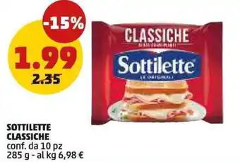 PENNY Sottilette classiche offerta