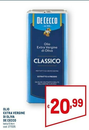 Metro Olio extravergine di oliva offerta