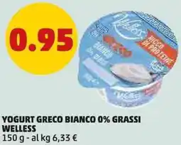 PENNY Yogurt greco bianco 0% grassi WELLESS offerta