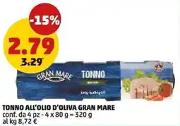 PENNY Tonno all'olio d'oliva GRAN MARE offerta