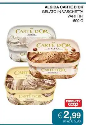 Coop ALGIDA Carte d'Or offerta