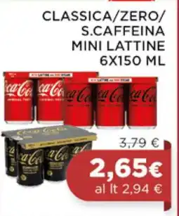 Coop CLASSICA/ZERO/S.CAFFEINA MINI LATTINE 6X150 ML offerta