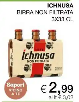 Coop ICHNUSA BIRRA NON FILTRATA 3X33 CL offerta