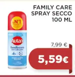 Coop Autan Family Care Spray Secco 100 ml offerta