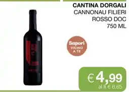 Coop CANTINA DORGALI CANNONAU FILIERI ROSSO DOC offerta