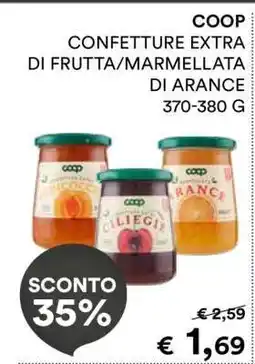 Coop COOP CONFETTURE EXTRA DI FRUTTA/MARMELLATA DI ARANCE offerta