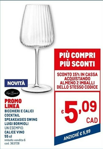 Metro Bicchieri offerta