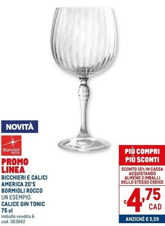 Metro Bicchieri offerta