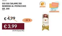 Prezzemolo e Vitale Giu giu salame dei nebrodi al pistacchio offerta