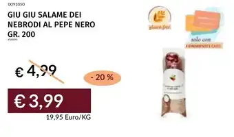 Prezzemolo e Vitale Giu giu salame dei nebrodi al pepe nero offerta