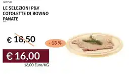 Prezzemolo e Vitale Le selezioni p&v cotolette di bovino panate offerta