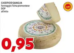 MEGA CASEIFICIO QUAGLIA formaggio Toma piemontese DOP offerta